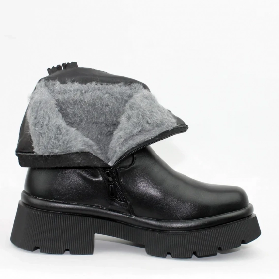 Ботинки зимние кожаные 587146 Черные фото 7 — интернет-магазин Tapok