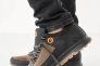 Мужские кроссовки кожаные весенне-осенние черно-оливковые Emirro М8 Фото 1