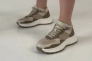 Кросівки жіночі замшеві бежеві зі шкіряними вставками Фото 1