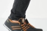 Мужские кроссовки кожаные весенне-осенние черно-коричневые Splinter 5312 Фото 1