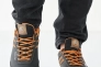 Мужские кроссовки кожаные весенне-осенние черно-коричневые Splinter 5312 Фото 2