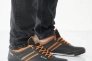 Чоловічі кросівки шкіряні весняно-осінні чорні-коричневі Splinter 5312 Фото 3