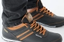 Мужские кроссовки кожаные весенне-осенние черно-коричневые Splinter 5312 Фото 4