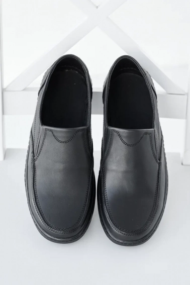 Мужские туфли кожаные весенне-осенние черные Emirro Р Мок фото 3 — интернет-магазин Tapok