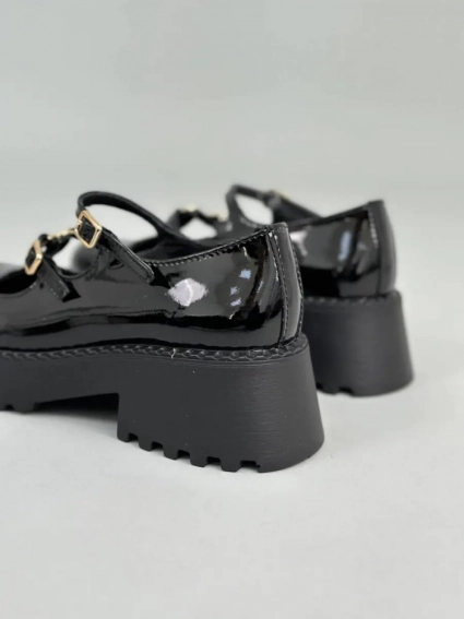 Туфлі жіночі шкіра наплак чорні фото 10 — интернет-магазин Tapok