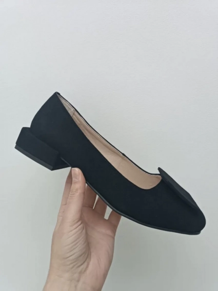 Туфлі жіночі замшеві чорного кольору фото 7 — интернет-магазин Tapok