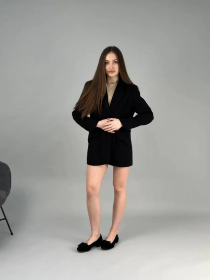 Туфлі жіночі замшеві чорного кольору фото 6 — интернет-магазин Tapok