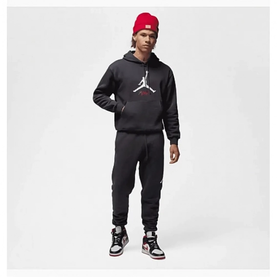 Кофта чоловіча Jordan Ess Flc Baseline Hoodie (FD7545-010) фото 2 — інтернет-магазин Tapok