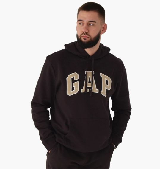 Худі чоловіче Gap Logo Hoodie Tiktok Brown 546844341 фото 19 — інтернет-магазин Tapok