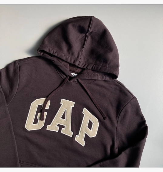 Худі чоловіче Gap Logo Hoodie Tiktok Brown 546844341 фото 20 — інтернет-магазин Tapok