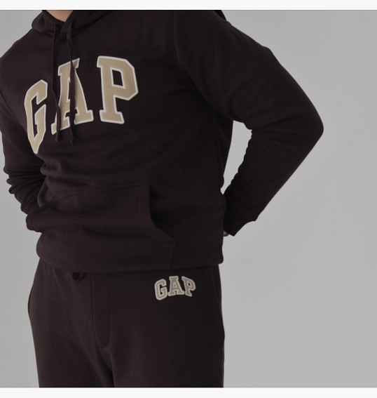 Худі чоловіче Gap Logo Hoodie Tiktok Brown 546844341 фото 22 — інтернет-магазин Tapok