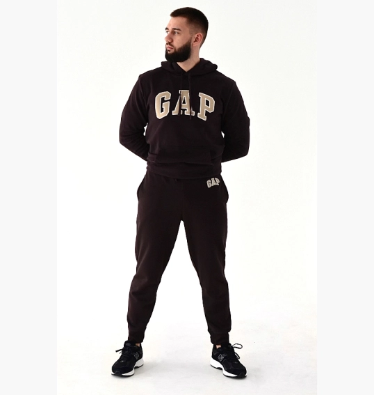 Худі чоловіче Gap Logo Hoodie Tiktok Brown 546844341 фото 23 — інтернет-магазин Tapok