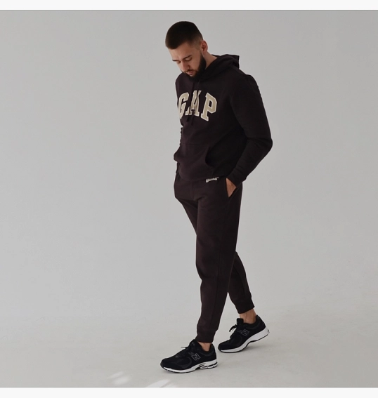 Худі чоловіче Gap Logo Hoodie Tiktok Brown 546844341 фото 24 — інтернет-магазин Tapok