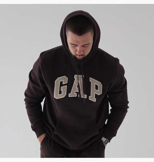 Худі чоловіче Gap Logo Hoodie Tiktok Brown 546844341 фото 27 — інтернет-магазин Tapok