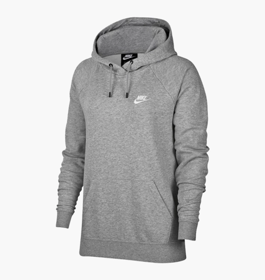Худые Nike W Essential Fleece Hoodie Grey BV4124-063 фото 4 — интернет-магазин Tapok