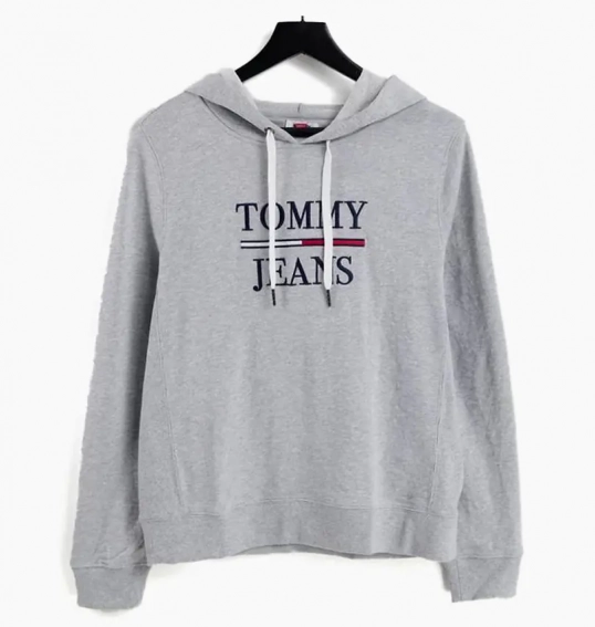 Худые Tommy Hilfiger Logo Hoodie In Grey T1BH0BHZ фото 1 — интернет-магазин Tapok