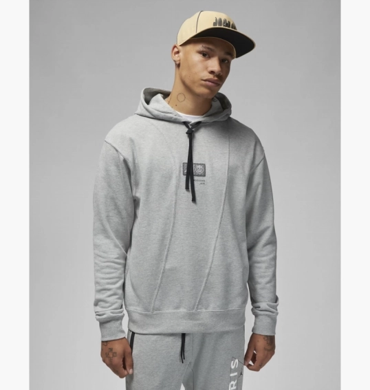 Худи Air Jordan Fleece Hoodie X Psg Grey Dm3096-063 фото 9 — интернет-магазин Tapok
