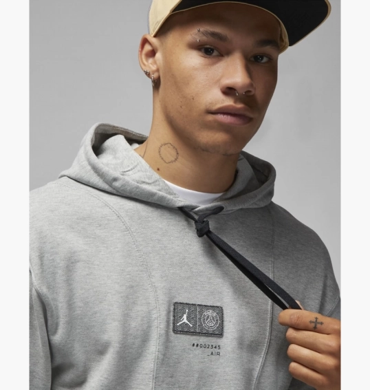 Худи Air Jordan Fleece Hoodie X Psg Grey Dm3096-063 фото 11 — интернет-магазин Tapok