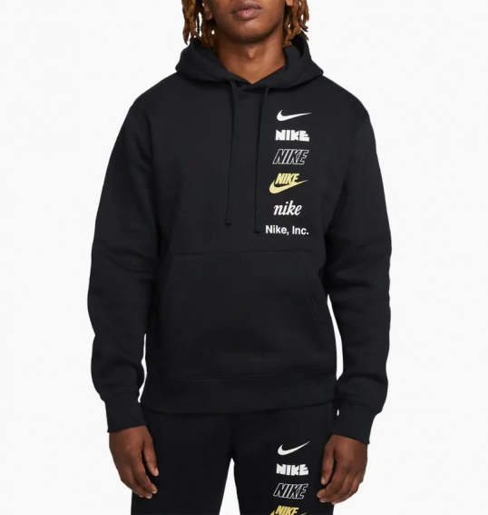 Худые Nike Nsw Club Fleece Logo Hoodie Black Dx0783-010 фото 1 — интернет-магазин Tapok