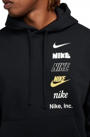 Худые Nike Nsw Club Fleece Logo Hoodie Black Dx0783-010 фото 2 — интернет-магазин Tapok