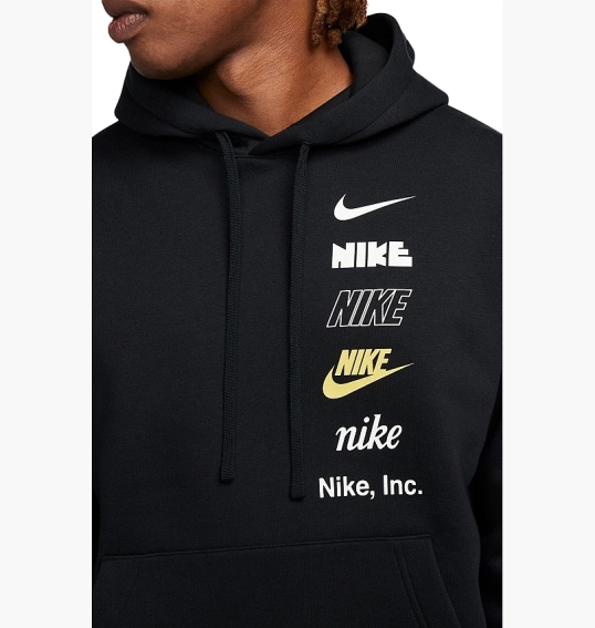 Nike Nsw Club Fleece Logo Hoodie Black Dx0783 010 Tapok