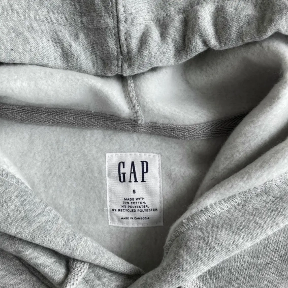 Худые Gap Logo Hoodie Light Heather Grey 510981021 фото 2 — интернет-магазин Tapok