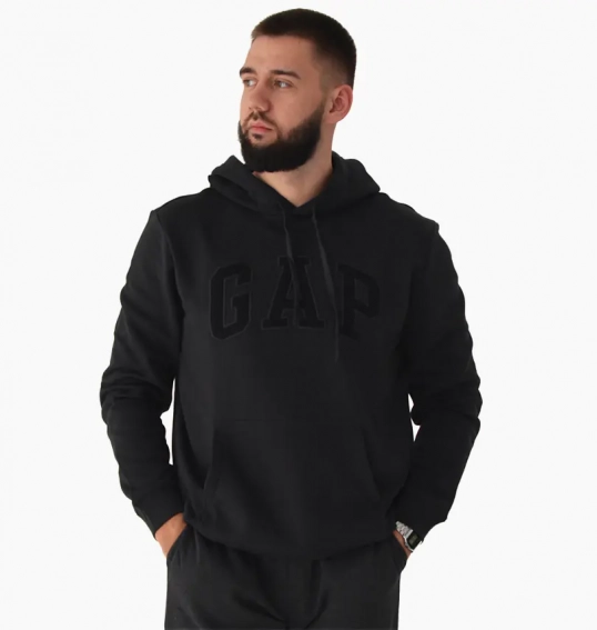 Худі чоловіче Gap Logo Fleece Hoodie moonless night 510981801 фото 1 — інтернет-магазин Tapok