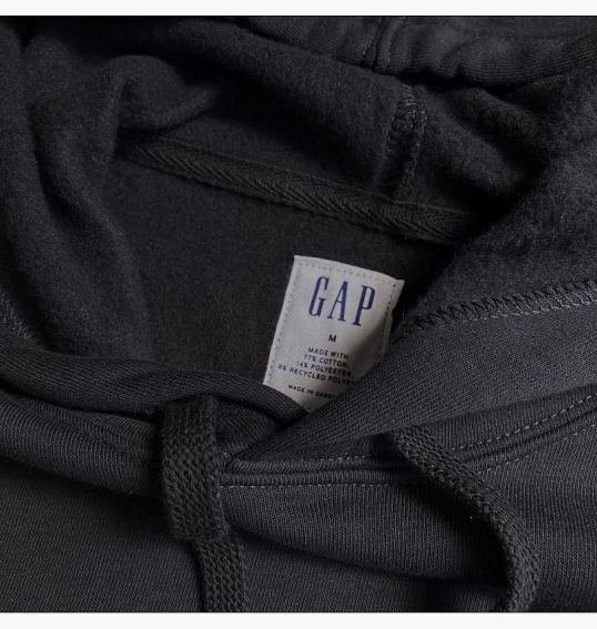 Худі чоловіче Gap Logo Fleece Hoodie moonless night 510981801 фото 22 — інтернет-магазин Tapok