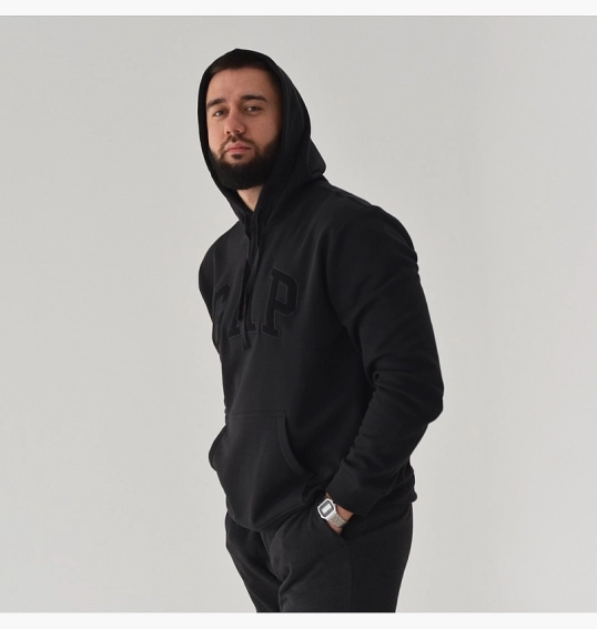Худі чоловіче Gap Logo Fleece Hoodie moonless night 510981801 фото 24 — інтернет-магазин Tapok