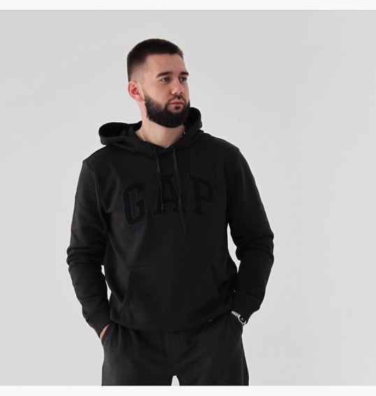 Худі чоловіче Gap Logo Fleece Hoodie moonless night 510981801 фото 27 — інтернет-магазин Tapok