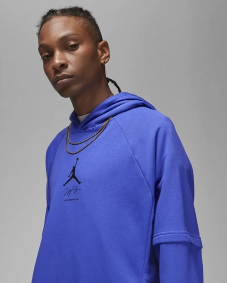 Худи Air Jordan Dri-Fit Sport Breakfast Club MenS Graphic Fleece Pullover Hoodie Blue DV9781-430 фото 4 — интернет-магазин Tapok