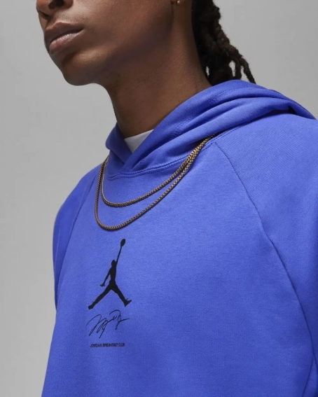 Худи Air Jordan Dri-Fit Sport Breakfast Club MenS Graphic Fleece Pullover Hoodie Blue DV9781-430 фото 5 — интернет-магазин Tapok