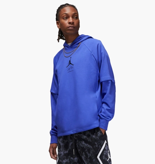 Air Jordan Dri Fit Sport Breakfast Club MenS Graphic Fleece Pullover Hoodie Blue DV9781 430