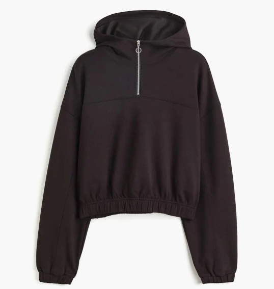 Худі жіноче H&M Zip-Top Sports Hoodie Black 1105174001 фото 7 — інтернет-магазин Tapok
