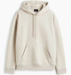 Худые H&amp;M Relaxed Fit Hoodie Beige 970819060