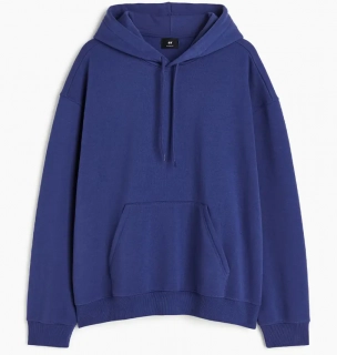 Худые H&amp;M Relaxed Fit Hoodie Blue 970819069