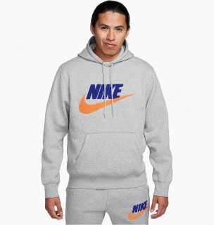 Худые Nike Club Fleece Pullover Hoodie Grey FN3104-063