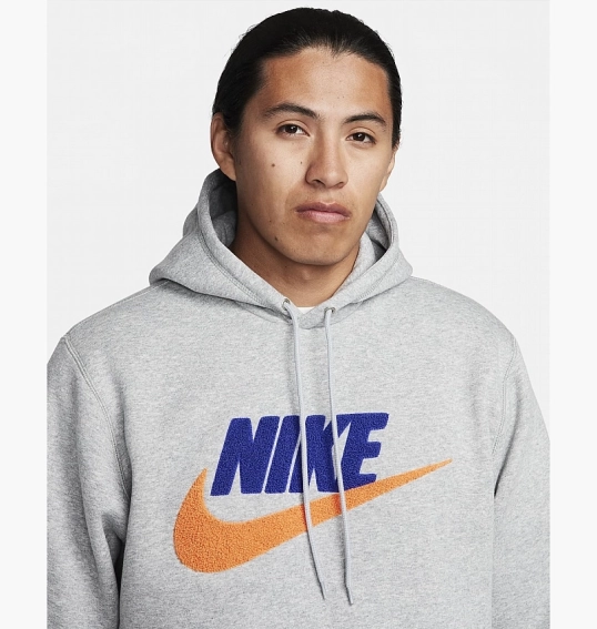 Худые Nike Club Fleece Pullover Hoodie Grey FN3104-063 фото 11 — интернет-магазин Tapok