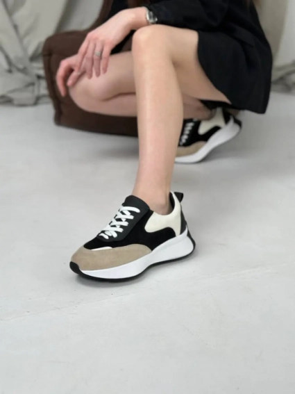 Кросівки жіночі замшеві кольорові зі вставками шкіри фото 1 — интернет-магазин Tapok