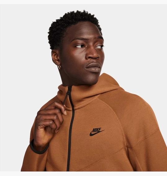 Толстовка чоловіча Nike Tech Fleece Brown FB7921-281 фото 11 — інтернет-магазин Tapok