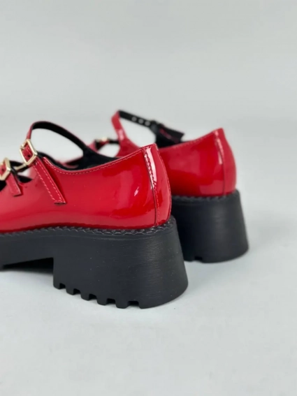 Туфлі жіночі шкіра наплак червоні фото 10 — інтернет-магазин Tapok