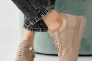 Женские кроссовки кожаные весенне-осенние бежевые Yuves 162 Фото 6