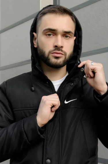 Парку &quot;ЗИМА&quot; чорна Nike Репліка фото 5 — інтернет-магазин Tapok