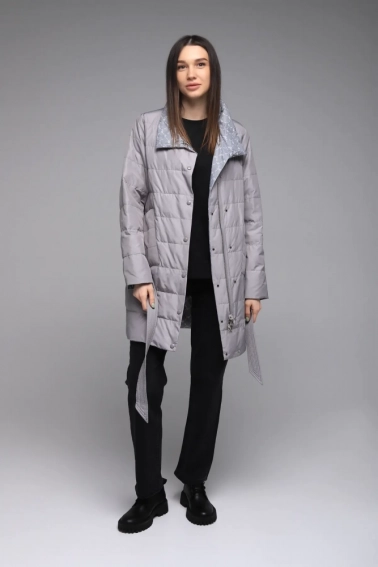 Куртка двухсторонняя женская Visdeer 2355 Серый фото 3 — интернет-магазин Tapok
