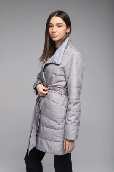 Куртка двухсторонняя женская Visdeer 2355 Серый фото 5 — интернет-магазин Tapok