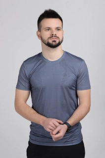 Фітнес футболка однотонна чоловіча peed Life XF-1506 Сірий