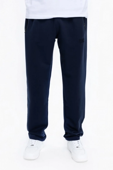 Спортивні штани однотонні чоловічі прямі Tommy life 84954 Синій фото 1 — інтернет-магазин Tapok