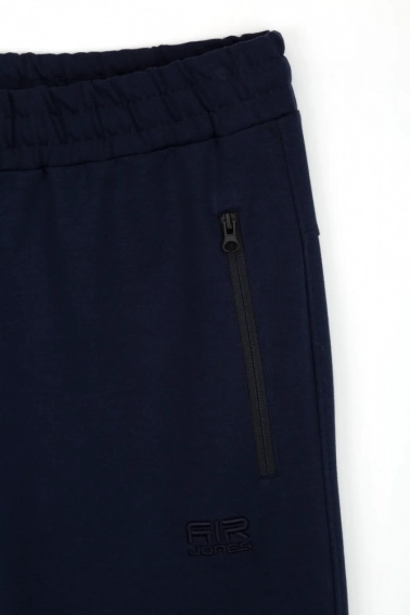 Спортивні штани однотонні чоловічі прямі Tommy life 84954 Синій фото 8 — інтернет-магазин Tapok