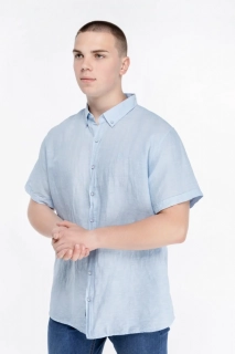 Рубашка однотонная мужская Stendo 14215 Голубой