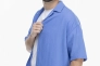 Рубашка однотонная мужская Breezy 23201147 Синий Фото 1